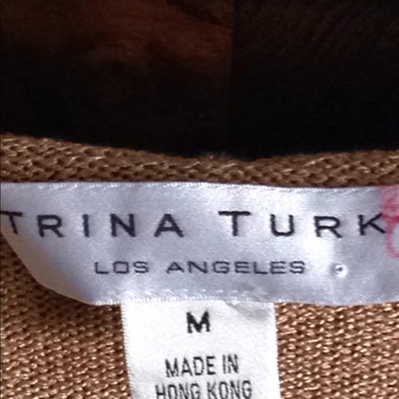 Trina Turk deep V hooded sweater M - Picture 10 of 13
